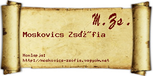 Moskovics Zsófia névjegykártya