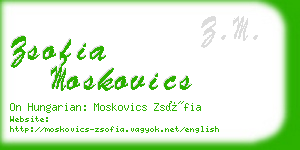 zsofia moskovics business card